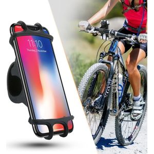 Floveme universele fiets GSM houder  geschikt voor 4.0-6.3 inch  mobiele telefoons  voor iPhone  Samsung  Huawei  Xiaomi  Lenovo  Sony  HTC en andere Smartphones(Black)