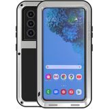 Voor Samsung Galaxy S21 Ultra 5G Love Mei Metal Shockproof Waterdichte stofdichte beschermhoes zonder glas