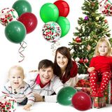 2 PCS Kerstmis Red Green Confetti Balloon Set Merry Christmas Christmas Party Decoraties