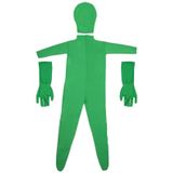 Foto Stretchy Body Green Screen Pak Video Chroma Sleutel Tight Suit  Grootte: 160cm (Green Split)