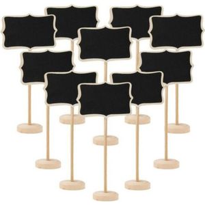 10 stuks Blackboard houten schoolbord mini bericht prikbord tabel bruiloft Feestdecoratie