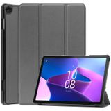 Voor Lenovo Tab M10 3e gen Custer Pure Color 3-voudige houder Smart lederen tablet Case