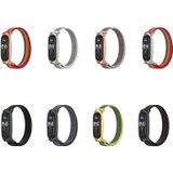 Voor Xiaomi MI Band 6/5/4/3 Mijobs GT Nylon Loop Vervanging Horlogeband (geel goud)