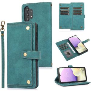 For Samsung Galaxy A32 5G PU + TPU Horizontal Flip Leather Case with Holder & Card Slot & Wallet & Lanyard(Lake Blue)