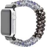 Voor Apple Watch 5 & 4 44mm / 3 & 2 & 1 42mm Pearl Crystal Watchband(Crystal Grey)