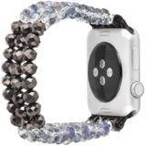 Voor Apple Watch 5 & 4 44mm / 3 & 2 & 1 42mm Pearl Crystal Watchband(Crystal Grey)