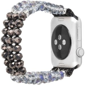 Voor Apple Watch 5 & 4 44mm / 3 & 2 & 1 42mm Pearl Crystal Watchband(Crystal Grey)