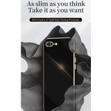 XINLI Rechte 6D Plating Gold Edge TPU Schokbestendige Hoes met Ring Houder Voor iPhone 6 / 6s (Roze)