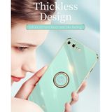 XINLI Rechte 6D Plating Gold Edge TPU Schokbestendige Hoes met Ring Houder Voor iPhone 6 / 6s (Roze)