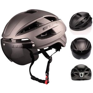 GUB CJD Integraal gevormde fietsbril-helm met achterlicht