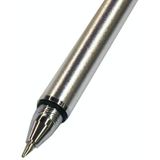 AT-12 3 in 1 Touch Screen Capacitieve Pen met Common Writing Pen & Mobile Phone Writing Pen Functie is geschikt voor Apple / Huawei / Samsung(Silver)