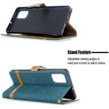 Voor Galaxy A71 Color Matching Denim Texture Horizontal Flip PU Leather Case met Holder & Card Slots & Wallet & Lanyard(Green)