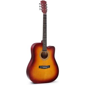 Folk akoestische gitaar beginner training en onderwijs snaarinstrumenten  kleur: 38 inch (Sunset Kleur)