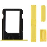 Full housing Chassis / backcover met montage plaat & Mute-toets + Power knop + volumeknop + Nano SIM-kaarthouder voor iPhone 5C(Yellow)
