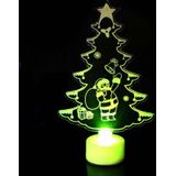 10 PCS Creative Christmas LED Licht Kleurrijke Knipperende 3D Night Light (Kerstboom)