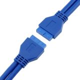 5GBPS USB 3.0 20 PIN-vrouw tot vrouwelijke verlengkabel Mainboard Extender  kabellengte: 50cm
