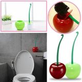 Cherry gevormde Toilet borstel badkamer creatieve mooie toilet borstel Toilet schoonmaken Kit(Red)