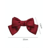 5 PCS Satin Bow Hairpin Back Head Hair Accessoires  Kleur: Wine Red Wave Point