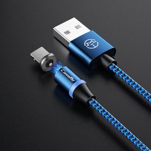 CaseMe Series 2 USB naar 8 Pin magnetische oplaadkabel  lengte: 1 m (donkerblauw)