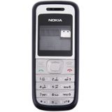 Full housing Cover vervanging (Front Cover + middelste Frame Bazel + batterij achterste schutblad) voor Nokia 1200 / 1208 / 1209(Black)