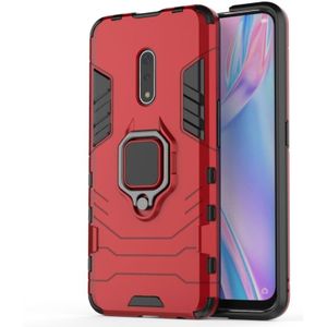 PC + TPU schokbestendige beschermende case voor OPPO K3/Realme X  met magnetische ring houder (rood)