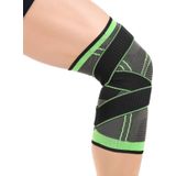 2 PC'S fitness Running Fietsen bandage knie steun accolades elastische nylon sport Compression pad mouw  maat: s (groen)