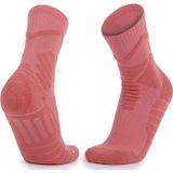 Mannen basketbal sokken schokabsorptie Mid-tube sportsokken  maat: gratis grootte (watermeloen rood)