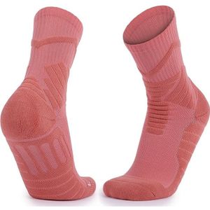 Mannen basketbal sokken schokabsorptie Mid-tube sportsokken  maat: gratis grootte (watermeloen rood)