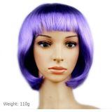 Partij Cosplay Headwear rechte korte PET pruiken voor Female(lavender)