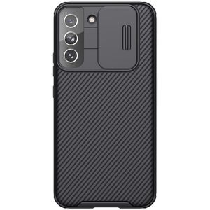Voor Samsung Galaxy S22 + 5G Nillkin Black Mirror Pro Series Camshield Phone Case (Black)