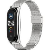 For Xiaomi Mi Band 6 / 5 / 4 / 3 Mijobs Milan Buckle Plus Stainless Steel Replacement Watchband(Silver)