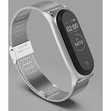 For Xiaomi Mi Band 6 / 5 / 4 / 3 Mijobs Milan Buckle Plus Stainless Steel Replacement Watchband(Silver)