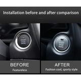 3D aluminiumlegering motorkap Start Stop drukknop Trim decoratieve Sticker voor Mazda(Black)