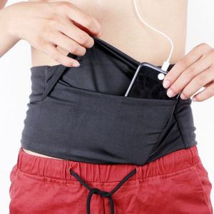 Persoonlijke grote capaciteit stretch Tablet zakken reizen anti-diefstal zak telefoon tas  maat: M (zwart)