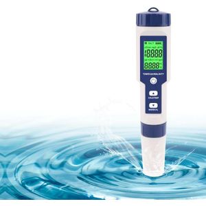 EZ-9909 PH/Zoutgehalte/Temperatuur/TDS/EC 5-in-1 Testpen Multifunctionele Waterkwaliteitsdetector