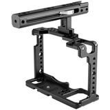 YELANGU C18 YLG0915A-B Video Camera Cage Stabilisator met handvat voor Panasonic Lumix DC-S1H / DC-S1 / DC-S1R (Zwart)