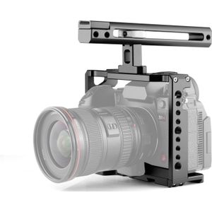 YELANGU C18 YLG0915A-B Video Camera Cage Stabilisator met handvat voor Panasonic Lumix DC-S1H / DC-S1 / DC-S1R (Zwart)