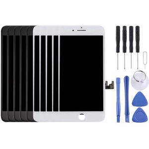 5 stuks zwart + 5 pc's White AUO LCD-scherm en Digitizer voor iPhone 7 Plus (5 zwart + 5 wit)