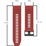 Voor Garmin Fenix 3 26mm Horizontale Textuur Siliconen Horlogeband met Removal Tool (Wit)