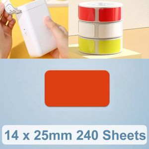 14 x 25mm 240 Sheets Thermal Printing Label Paper Stickers For NiiMbot D101 / D11(Red)