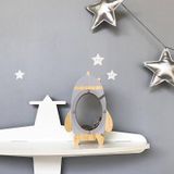 Noordse hout Rocket spaarpot speelgoed woonkamer decoratie Piggy Bank (grijs)