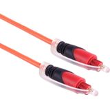 Digitale Audio Optische Fiber Toslink Kabel  Kabel lengte: 1.5 meter  OD: 4.0mm (Verguld) (rood)