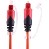 Digitale Audio Optische Fiber Toslink Kabel  Kabel lengte: 1.5 meter  OD: 4.0mm (Verguld) (rood)