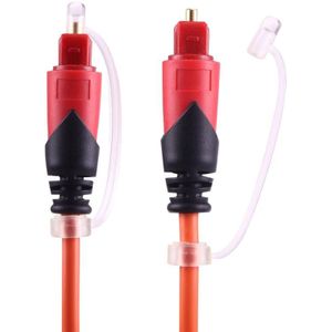 Digitale Audio Optische Fiber Toslink Kabel  Kabel lengte: 1.5 meter  OD: 4.0mm (Verguld) (rood)