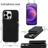 Voor iPhone 14 Pro Multifunctionele Rits Portemonnee RFID Telefoon Leren Case (Zwart)