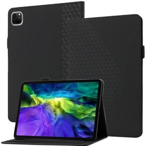 Rhombushuid Feel Horizontale Flip Tablet Leren Case met Kaart Slots & Houder & Slaap / Weks-up Functie voor iPad Pro 11 2021/2020 / 2018 (Zwart)