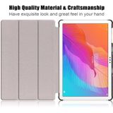 Voor Huawei Geniet van Tablet 2 10 1 inch / Honor Pad 6 10 1 inch Solid Color Horizontale Flip Lederen behuizing met drie vouwbare houder & slaap / Wake-up Functie(Paars)