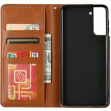 Voor Samsung Galaxy S30 Plus Knead Skin Texture Horizontale Flip Lederen Case met Photo Frame & Holder & Card Slots & Wallet(Zwart)