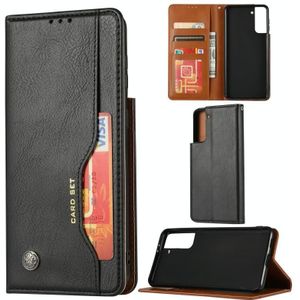 Voor Samsung Galaxy S30 Plus Knead Skin Texture Horizontale Flip Lederen Case met Photo Frame & Holder & Card Slots & Wallet(Zwart)