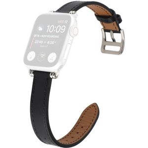 Single Circle 14mm with Beads Style Leather Replacement Strap Watchband For Apple Watch Series 6 & SE & 5 & 4 44mm / 3 & 2 & 1 42mm(Black)